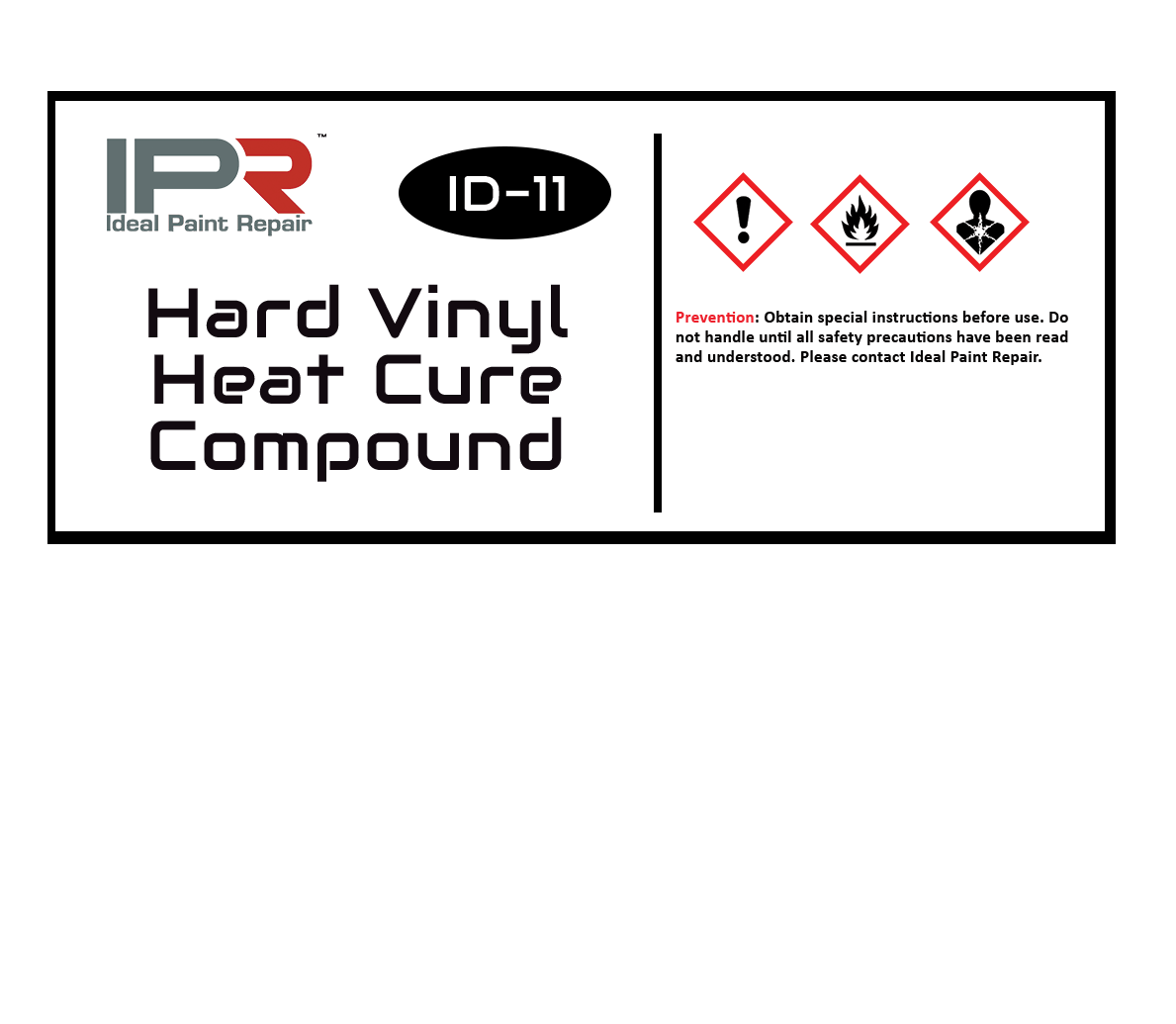 Hard Vinyl Heat Cure ID-11 4oz